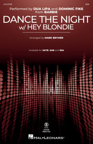 Dance the Night/Hey Blondie SSA choral sheet music cover Thumbnail